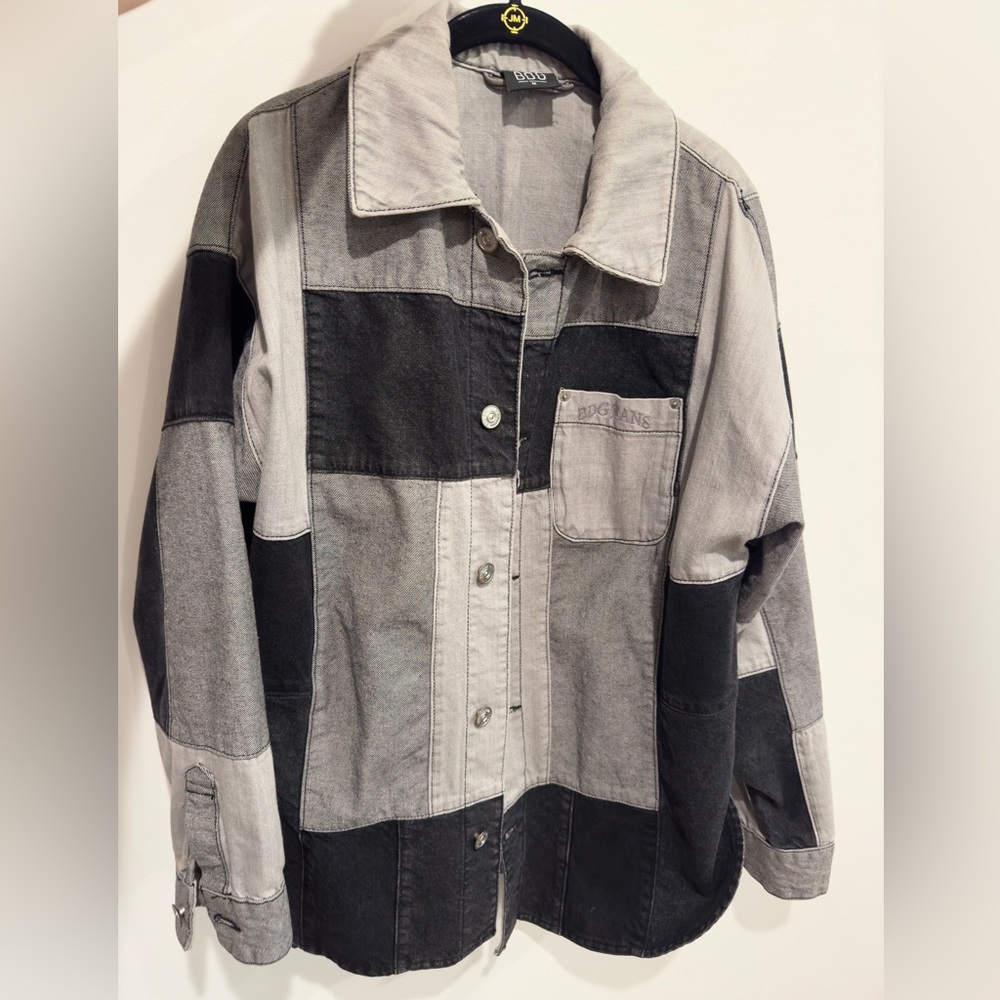 BDG Patchwork Oversized Jean Jacket Size M